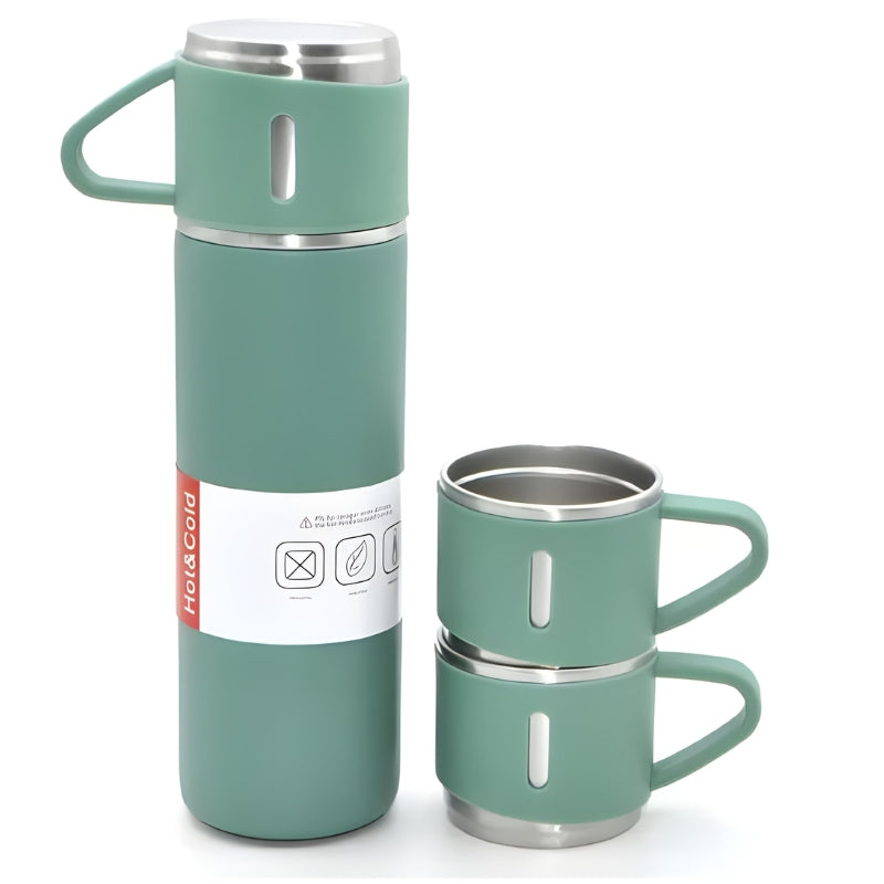 thermos with cup - Green