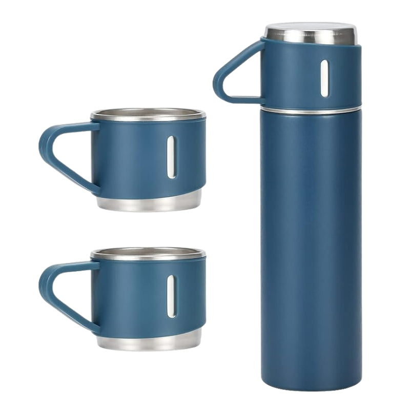 thermos with cup - Blue