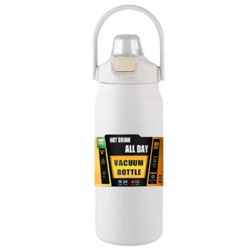 1l water bottle - White