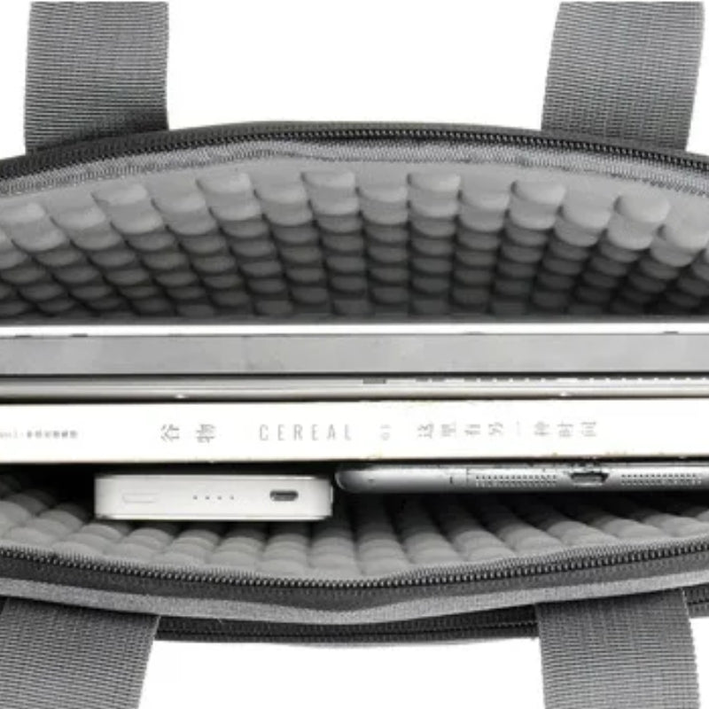 15 inch laptop sleeve open compartment - Grey - Gray - Black