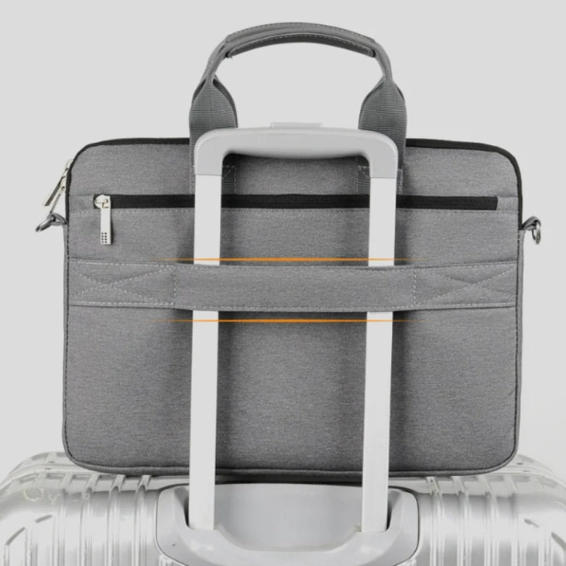 15 inch laptop sleeve attached to suitcase - Grey - Gray - Black