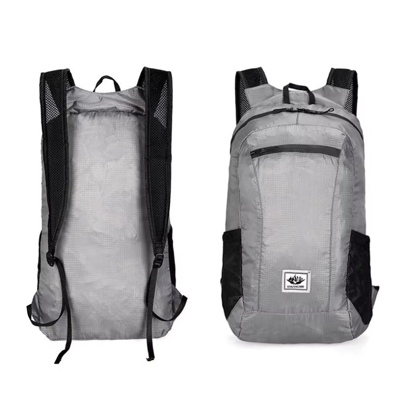 ultra-light hiking backpack two different angles - Grey - Gray