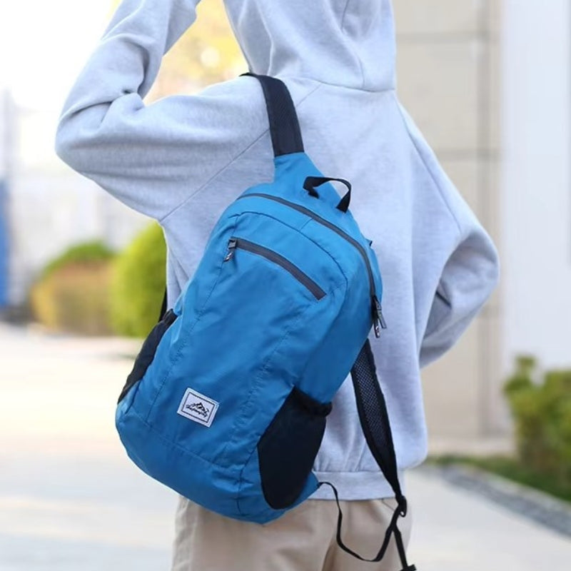 ultra-light hiking backpack carried on shoulder - Pink - Green - Orange - Black - Navy Blue - Grey - Gray