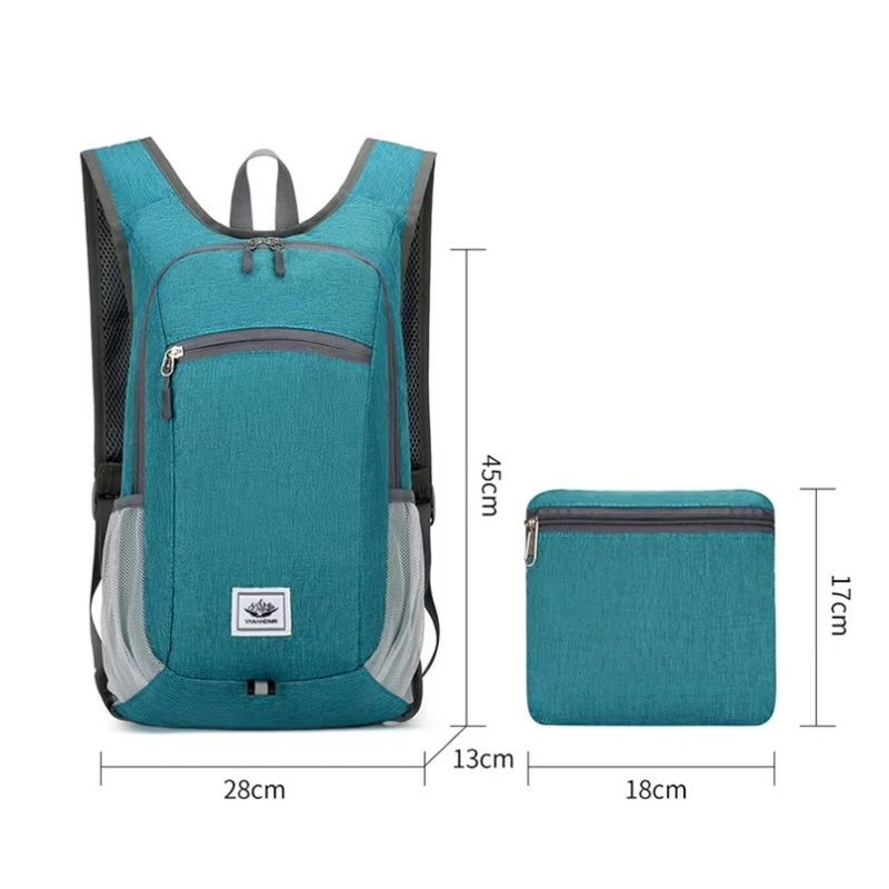 ultralight foldable backpack displayed dimensions - Blue - Dark Blue - Black - Green - Royal Blue - Grey - Gray - Red - Dark Grey - Dark Gray