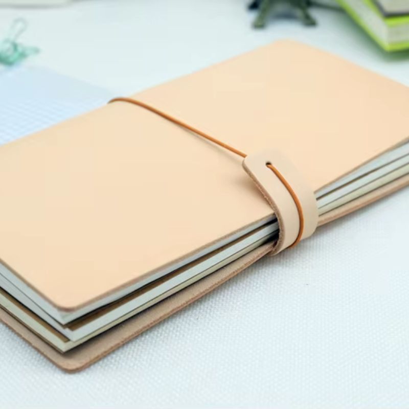 vintage notebook elastic closure - Black - Dark Brown - Brown - Green - Blue - Red - Purple