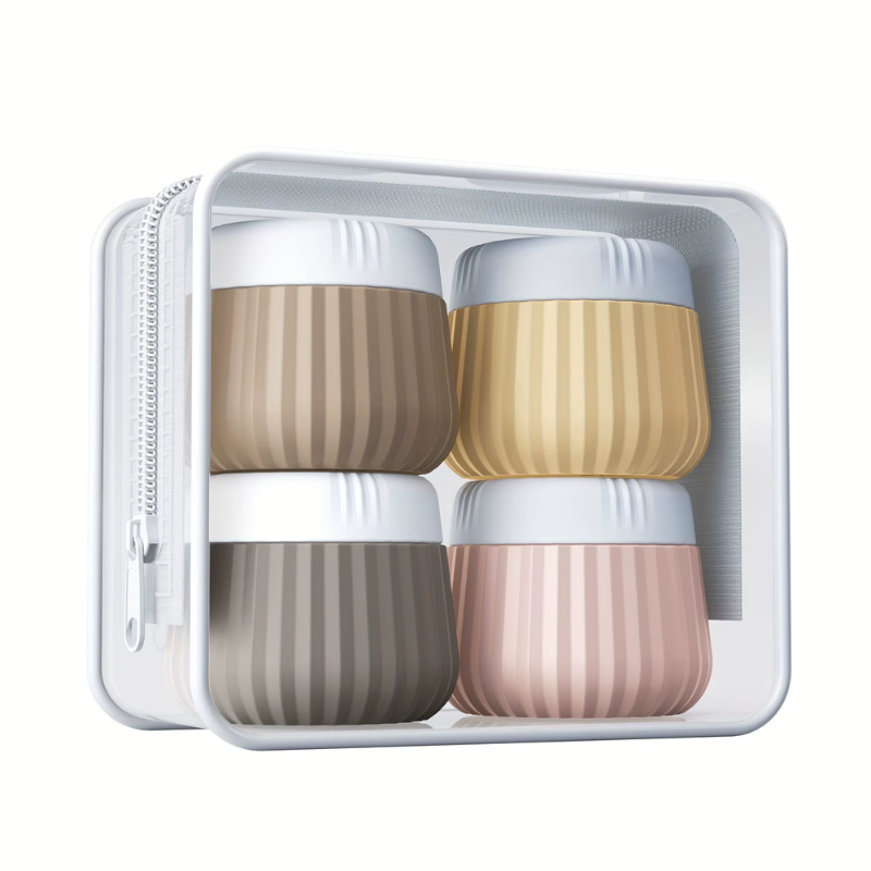 empty travel bottle for cream - Beige