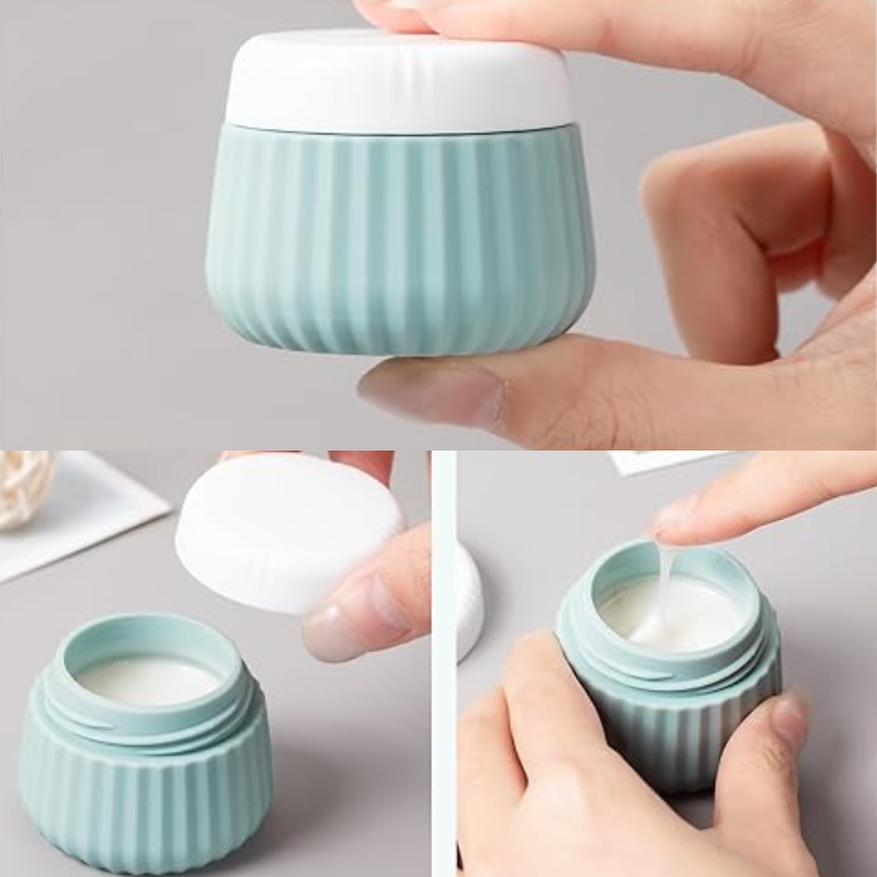 empty travel bottle for cream close up opening - Beige - Pink - Green - Blue - Multicoloured - Multicolored