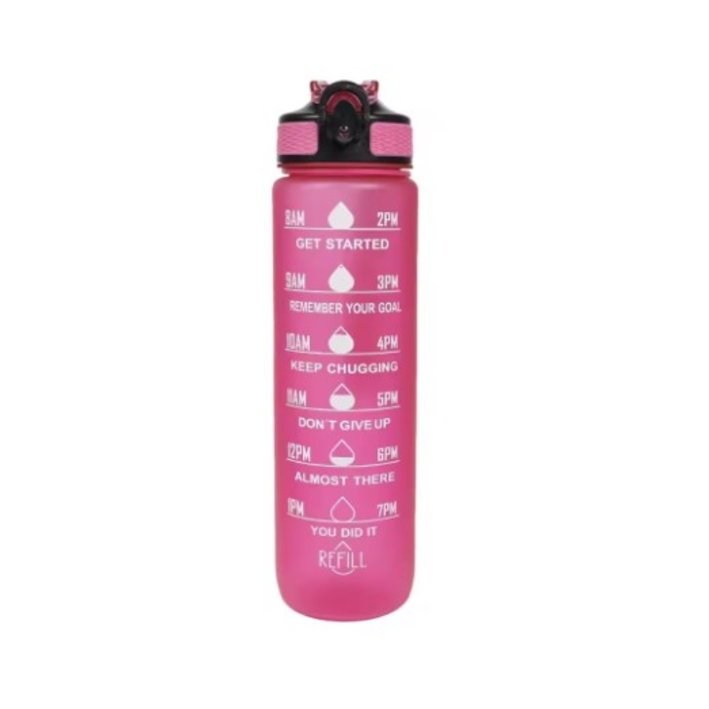 water bottle with straw - Pink