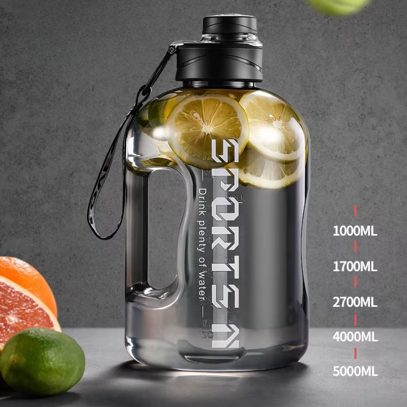 water bottle close up lemon - Black
