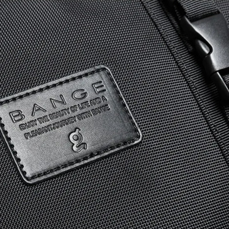 convertible travel bag close up tag - Black