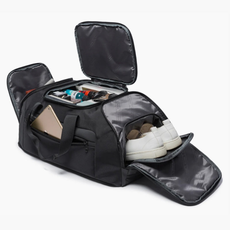 convertible travel bag open compartment - Black