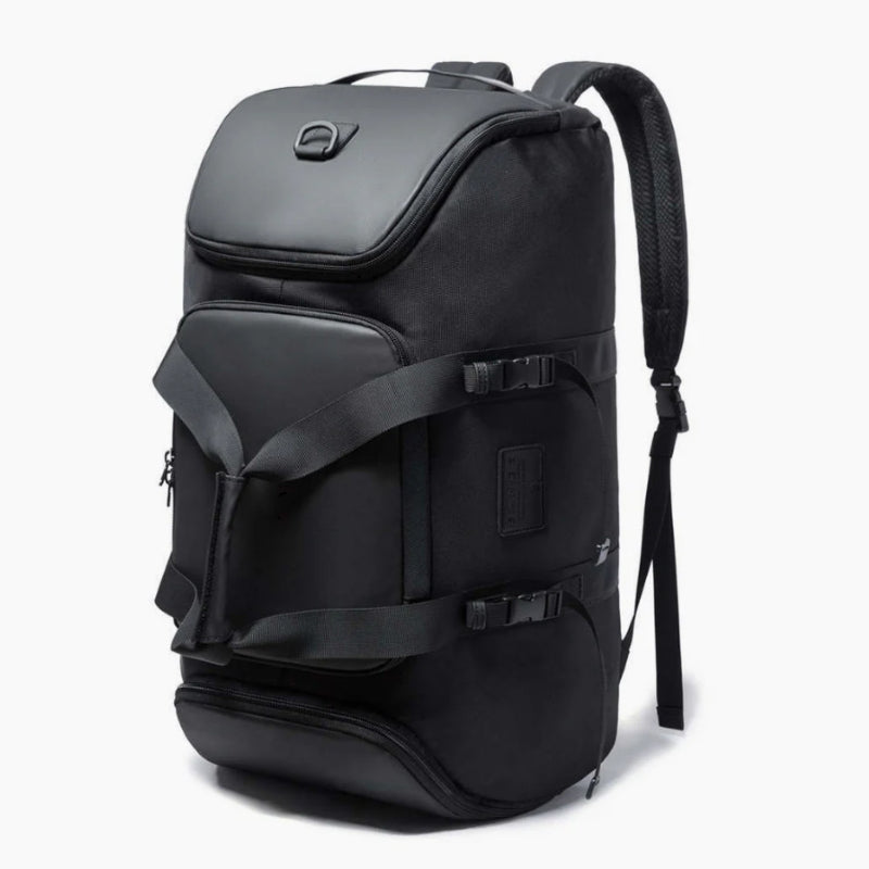 convertible travel bag close up zipper - Black