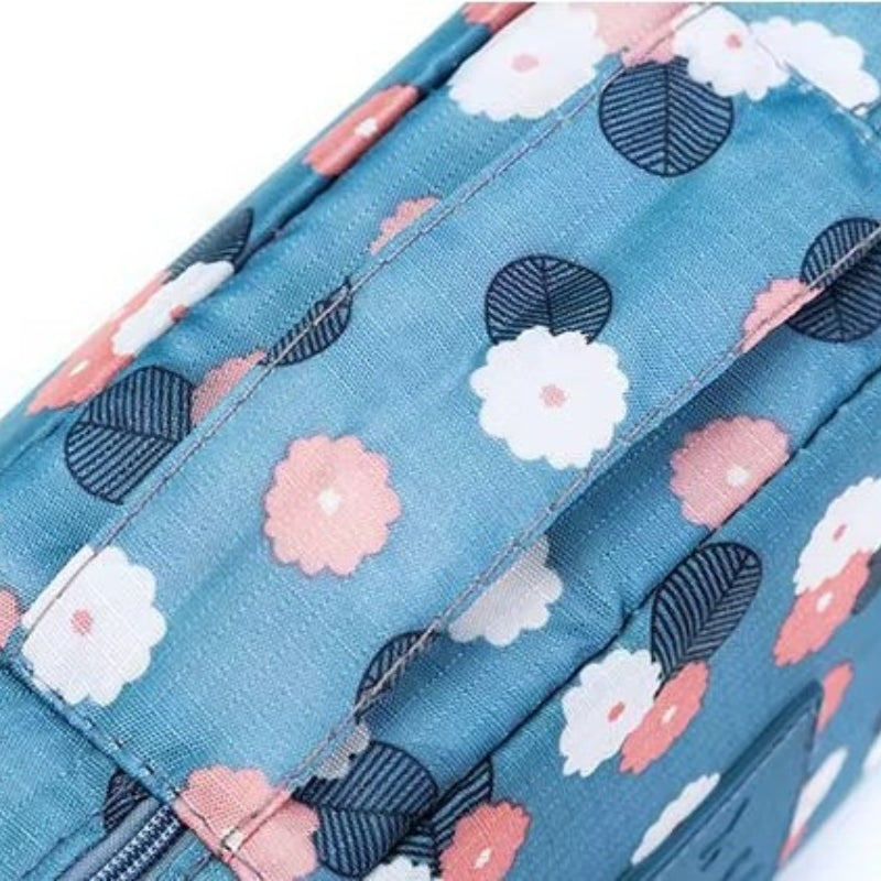 original travel toiletry bag close up floral pattern - Wine Red - Violet and Cherries - Blue and Cherries - Pink Flamingo - Cactus - Leopard - Light Blue and Flowers - Burgundy and Flowers - Pink and Flowers - Navy Blue and Flowers - Pink Stripes - Pink and Cherries - Candy Pink - Navy Blue - Grey - Gray - Polka Dot Pink - Green and Cherries