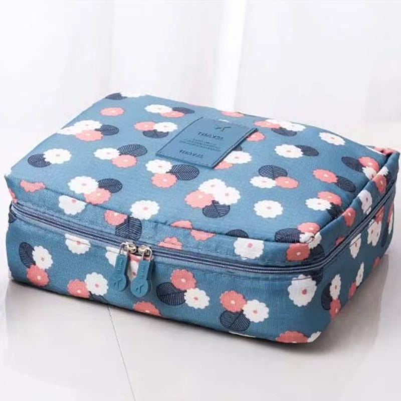 original travel toiletry bag close up zip closure - Wine Red - Violet and Cherries - Blue and Cherries - Pink Flamingo - Cactus - Leopard - Light Blue and Flowers - Burgundy and Flowers - Pink and Flowers - Navy Blue and Flowers - Pink Stripes - Pink and Cherries - Candy Pink - Navy Blue - Grey - Gray - Polka Dot Pink - Green and Cherries