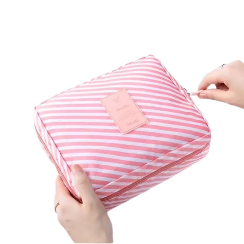 original travel toiletry bag - Pink Stripes