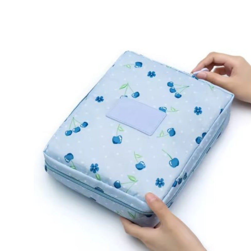 original travel toiletry bag - Blue and Cherries
