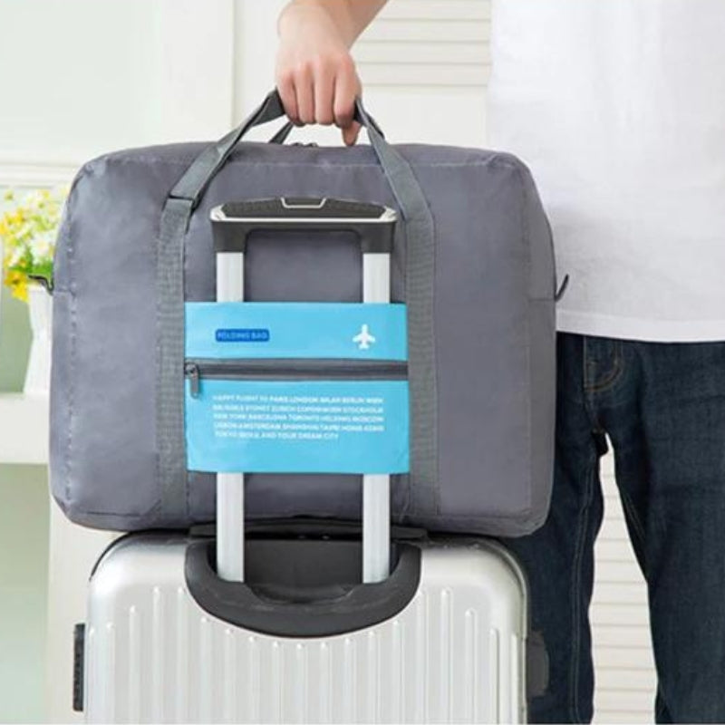 large capacity foldable travel bag bag carried by hand - Rose red - Blue - Green - Orange