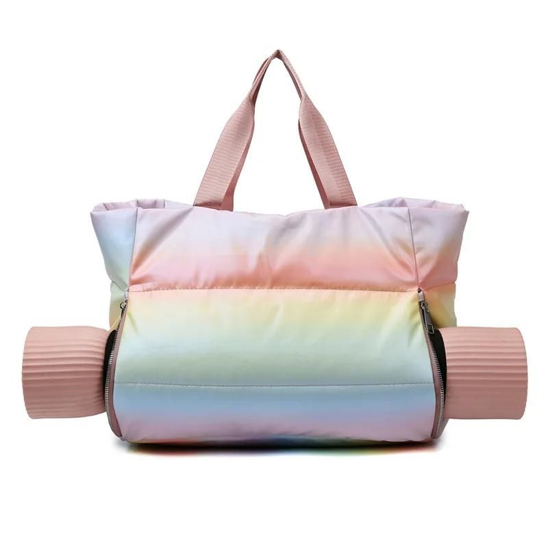 puffer bag for female - Bright Pink Rainbow - Bright Blue Rainbow - Black - Pink - Grey - Gray