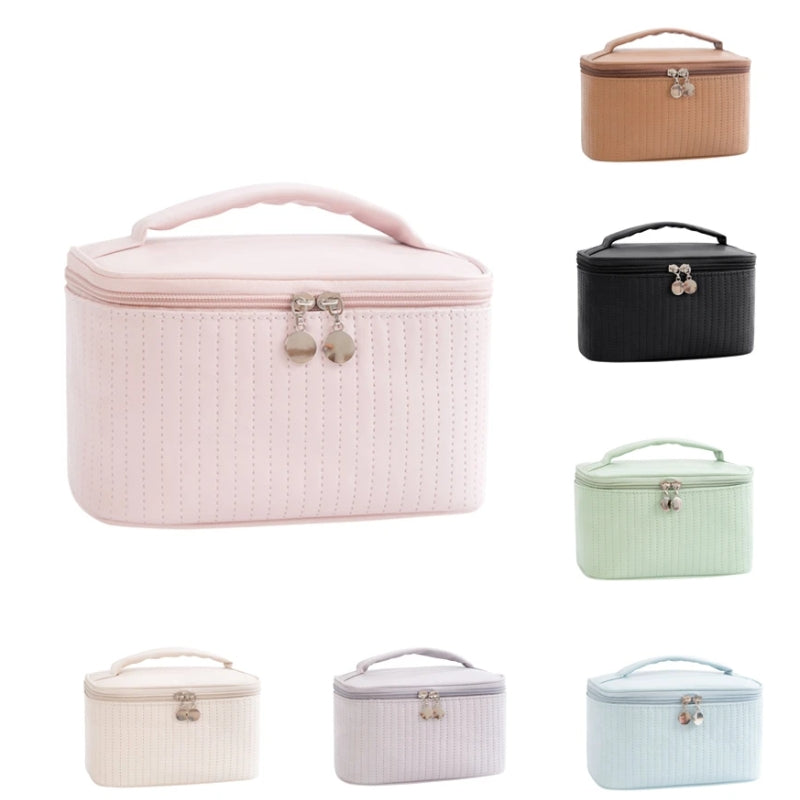 makeup toiletry bag five sizes aligned - Beige - Black - Blue - Grey - Gray - Pink - Brown - Green