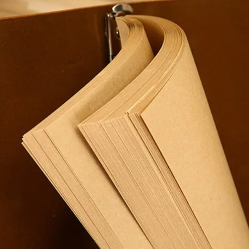vintage travel notebook pages open - Light Brown - Dark Brown - Brown - Sky Blue - Blue - Orange - Light Green - Green - Pink - Perforated Leaves