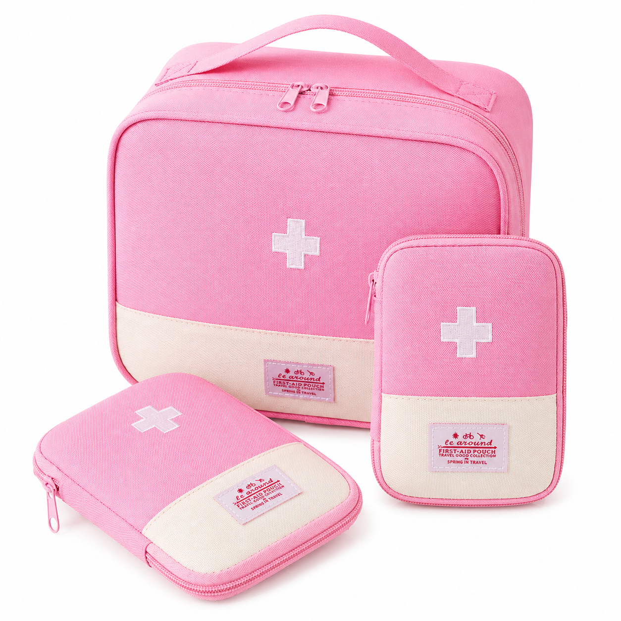 travel medication pouch - Pink - Lot S / M / L