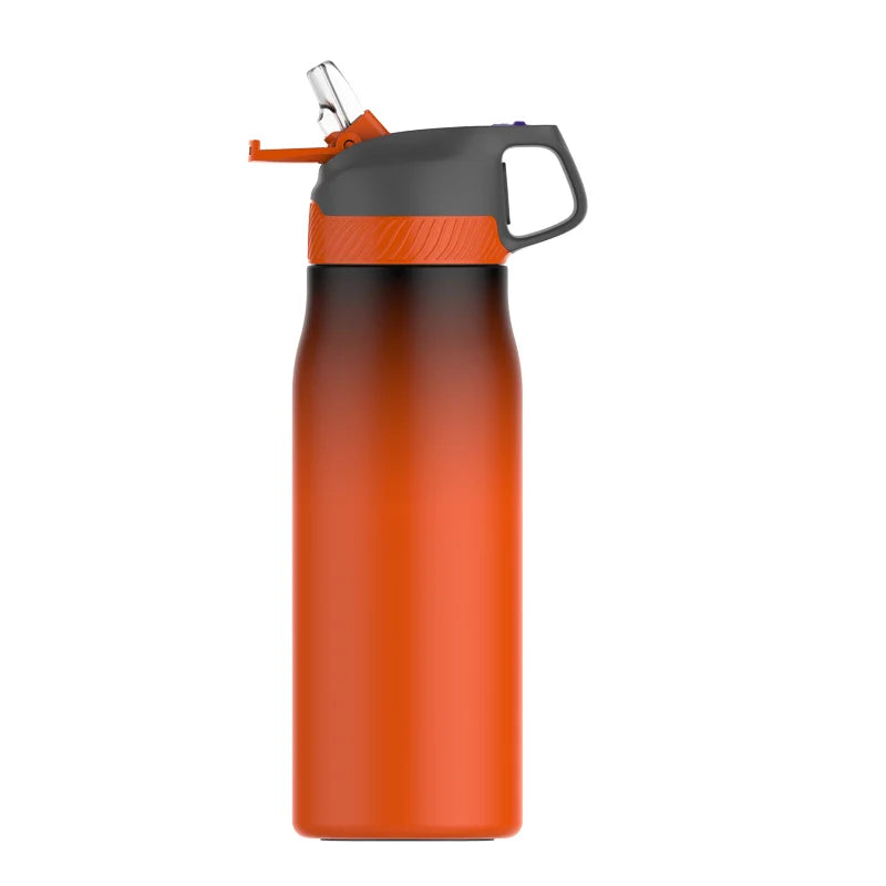 adult water bottle with straw - Orange - 710 ml