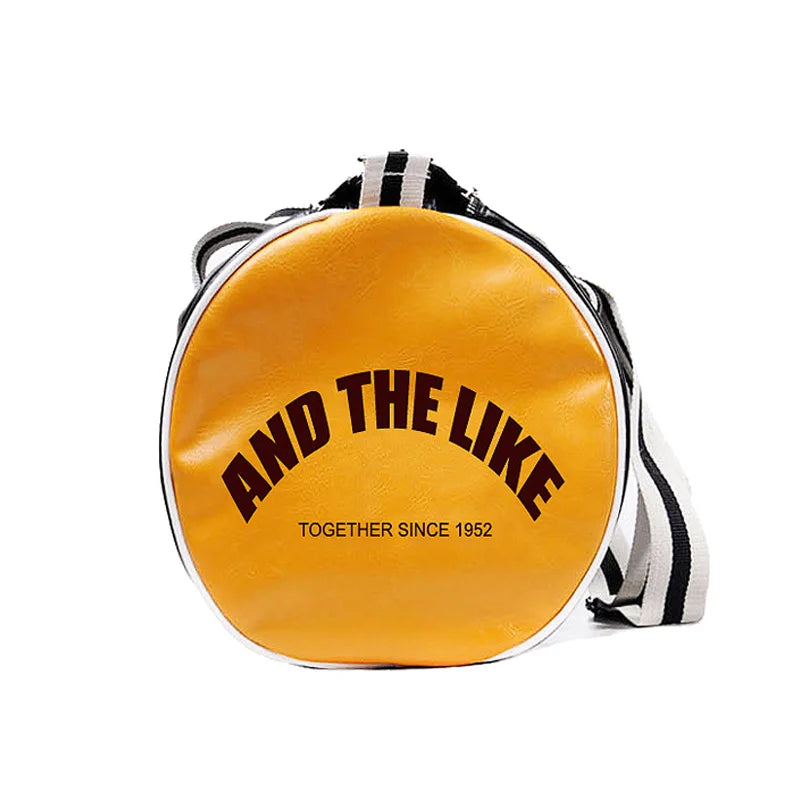 vintage men's pu sports bag close up logo - Red - Black - Blue - Black and White - Black and Yellow - Green