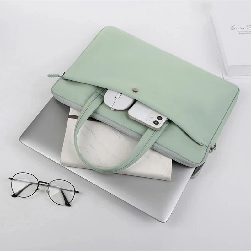 laptop bag close up on accessories - Green - Pink - Beige - Black - Grey - Gray - Blue