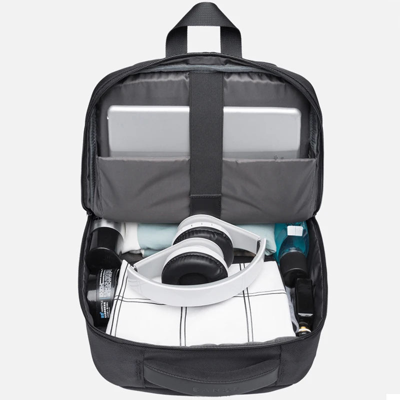 work backpack men open compartment - Grey - Gray - Black - Navy Blue