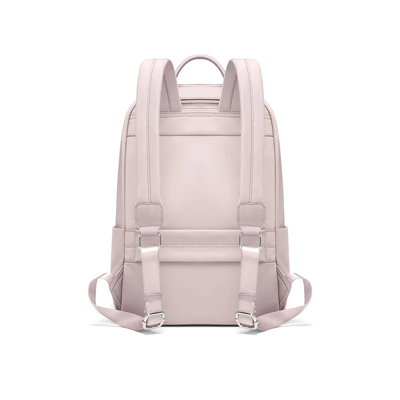15 inch laptop backpack back view details - Beige - Black - Pink