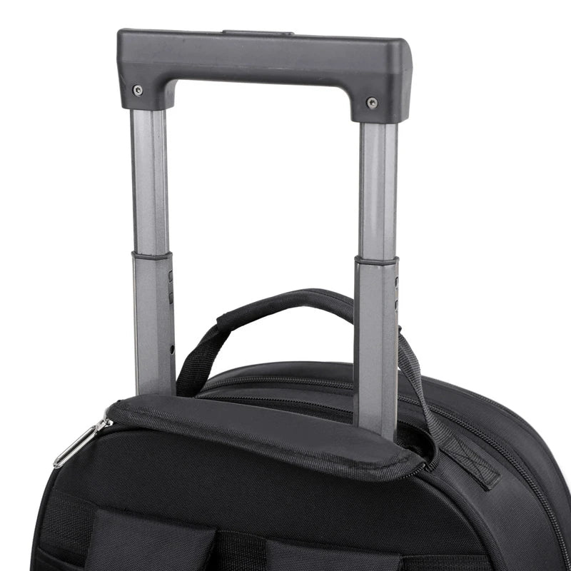 wheeled backpack telescopic handle - Navy Blue - Grey - Gray - Black