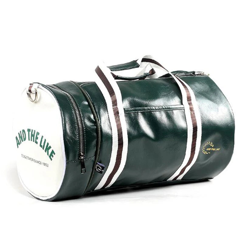 vintage men's pu sports bag - Green