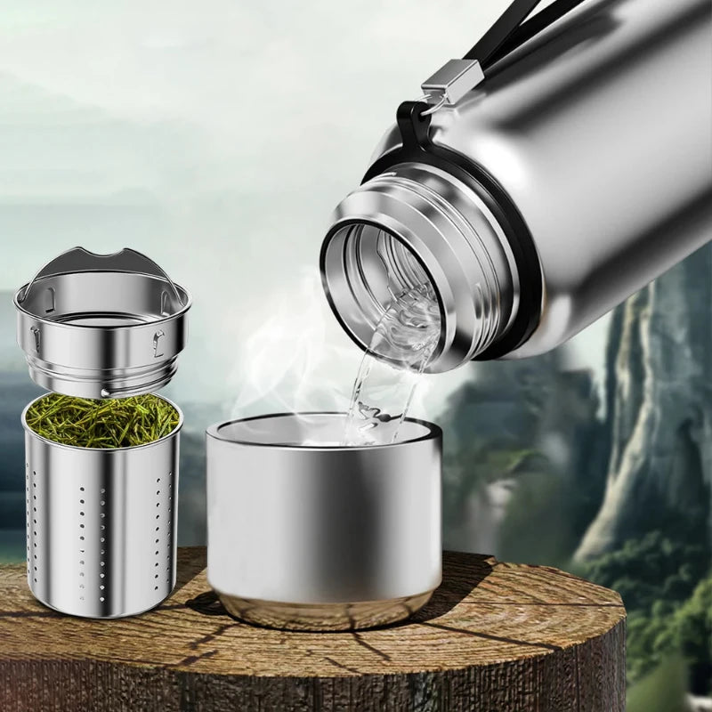 coffee thermos pouring hot water - Grey - Gray - Grey with LED Temperature - Gray with LED Temperature - Black - Black with LED Temperature