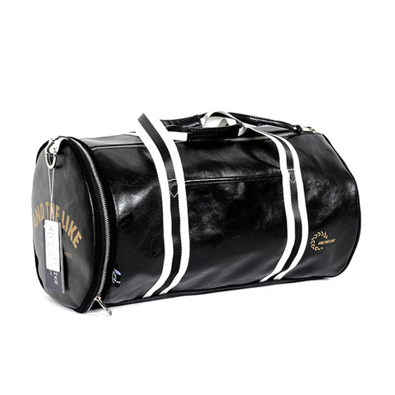 vintage men's pu sports bag - Black