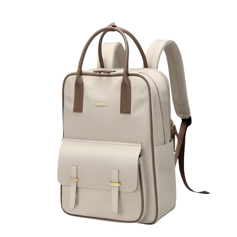 chic women's laptop backpack - Beige