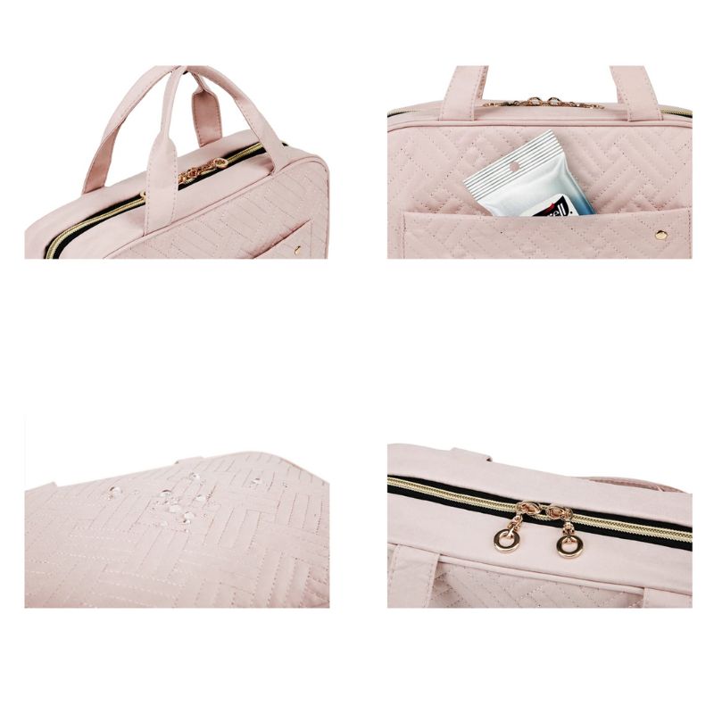 travel makeup case - Black - Pink