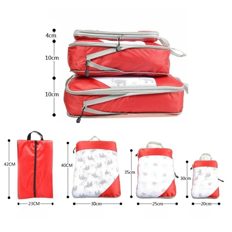 cabin suitcase organizer two stacked sizes - Blue - Sky Blue - Black - Grey - Gray