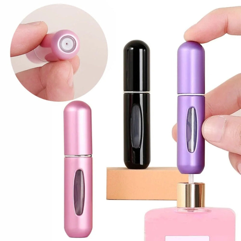fragrance atomizer - Glossy Black - Matt Black - Matt Blue - Glossy Blue - Matt Purple - Glossy Purple - Glossy Pink - Matt Pink - Matt Fuchsia Pink - Matt Red - Glossy Gold - Matt Green - Glossy Silver - Matt Silver - Brown
