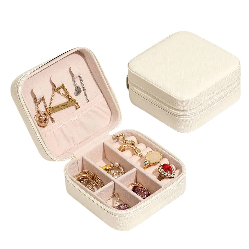 travel jewelry box - White