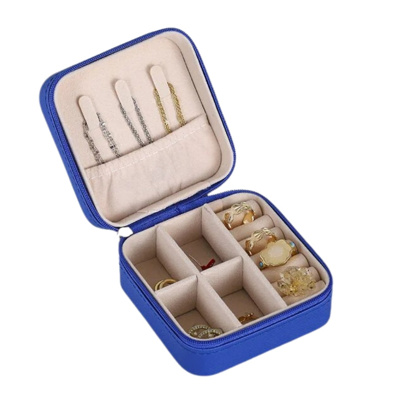 travel jewelry box - Blue