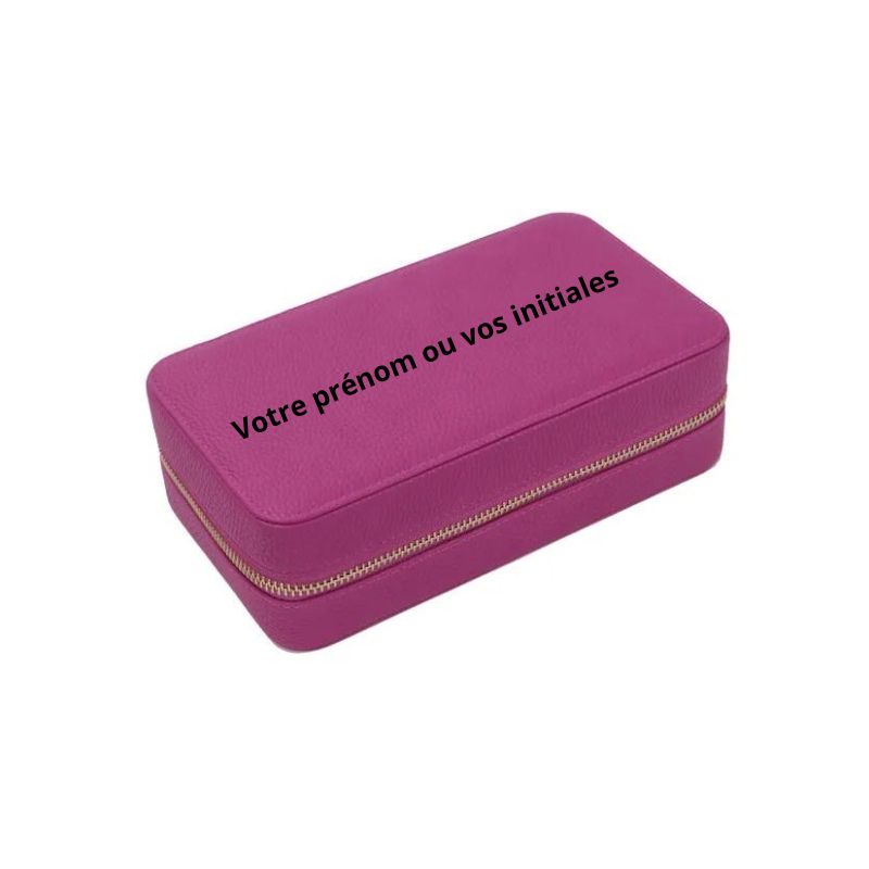 luxury travel jewelry box - Fuchsia