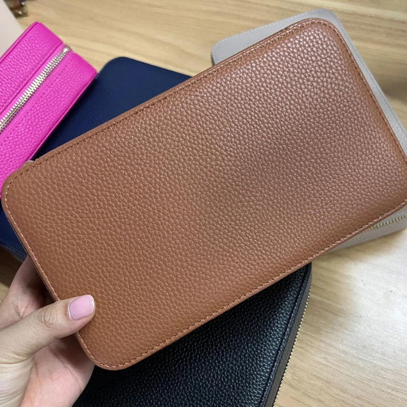 small travel jewelry box - Beige - Brown - Pink - Fuchsia - Navy Blue - Black