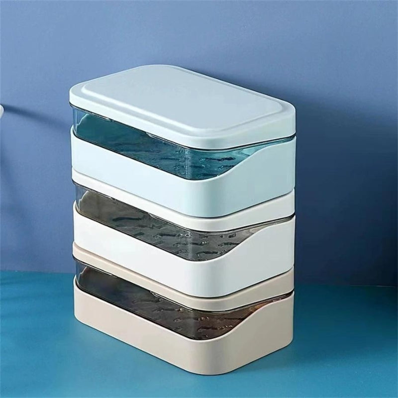 travel soap box - White - Blue - Pink