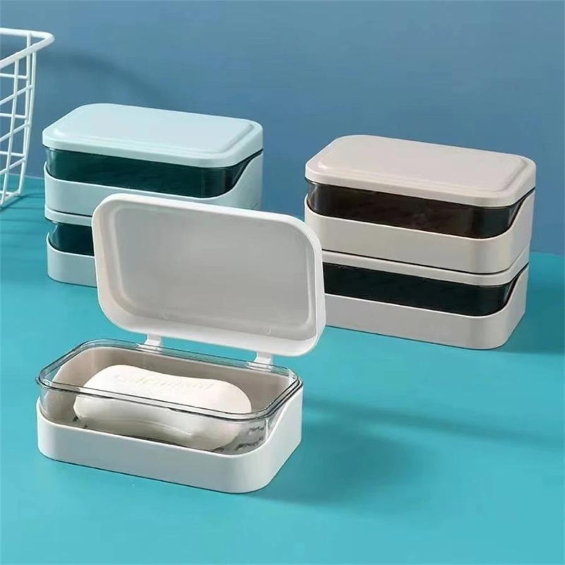 travel soap box - White - Blue - Pink