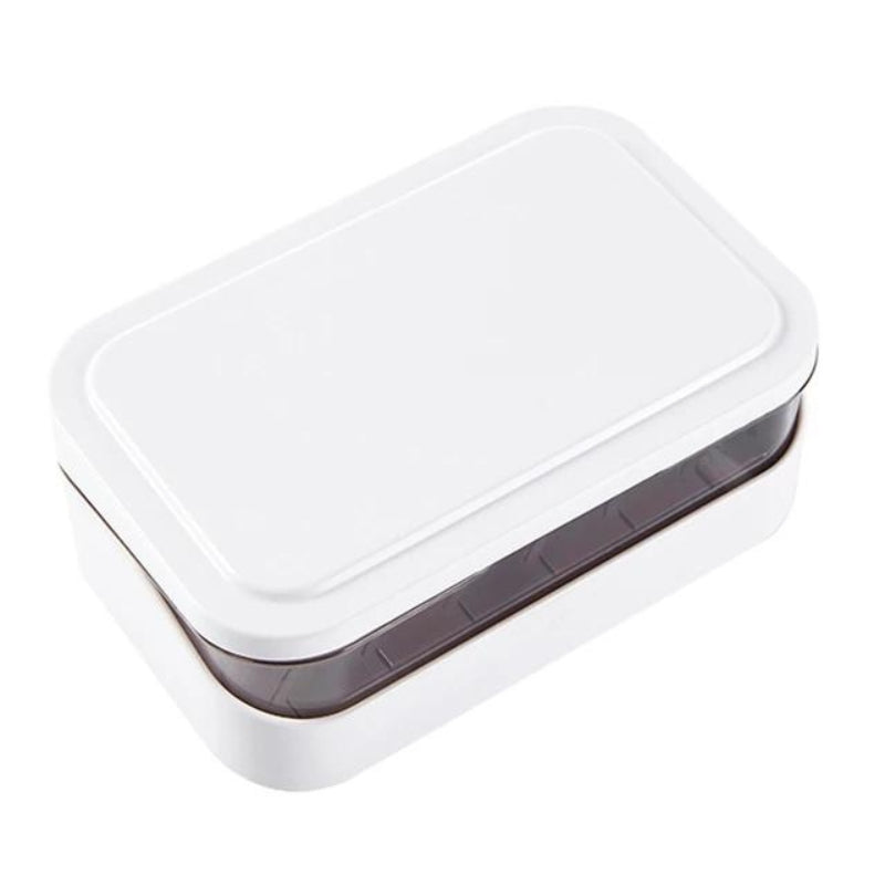 travel soap dish box - White