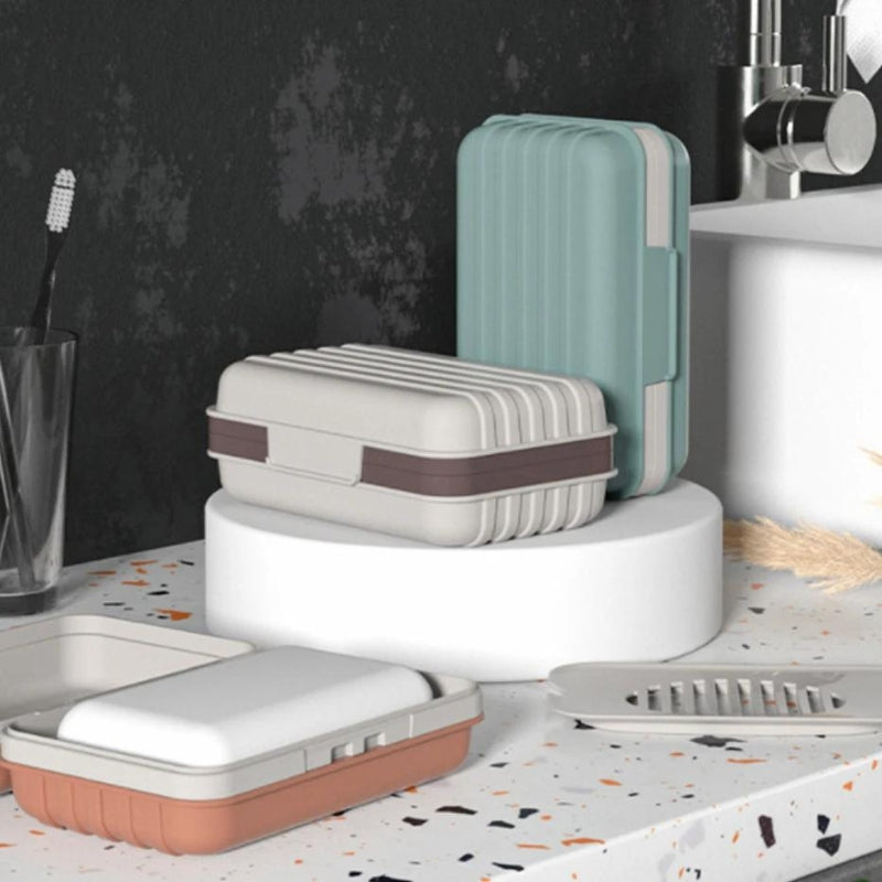 soap dish box - Green - White