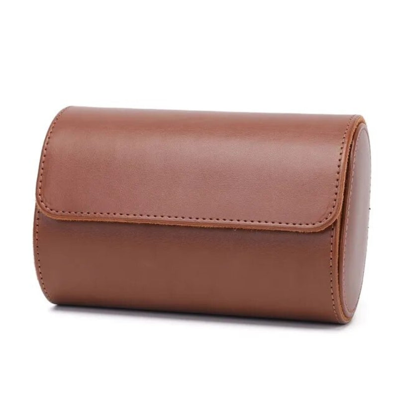 travel watch box - Brown - 2 Slots