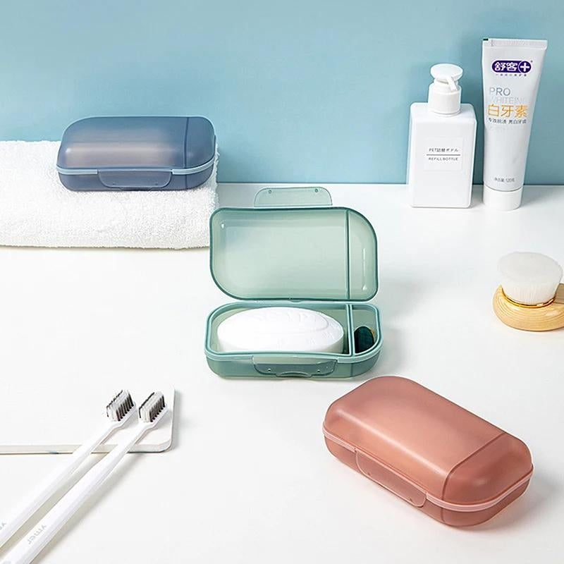 soap dish box - Grey - Gray - Blue - Pink - Green