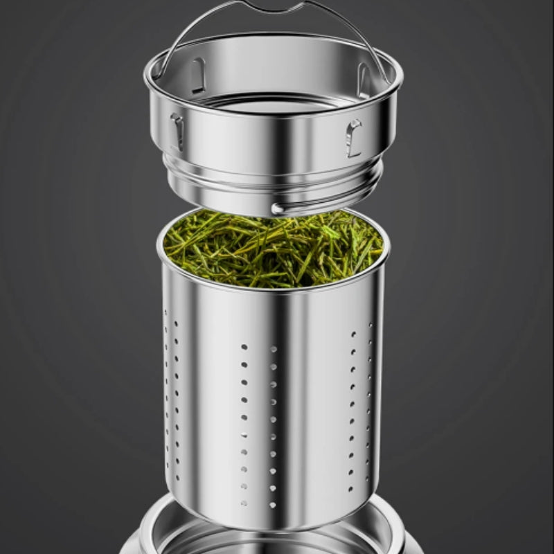 coffee thermos open compartment - Grey - Gray - Grey with LED Temperature - Gray with LED Temperature - Black - Black with LED Temperature