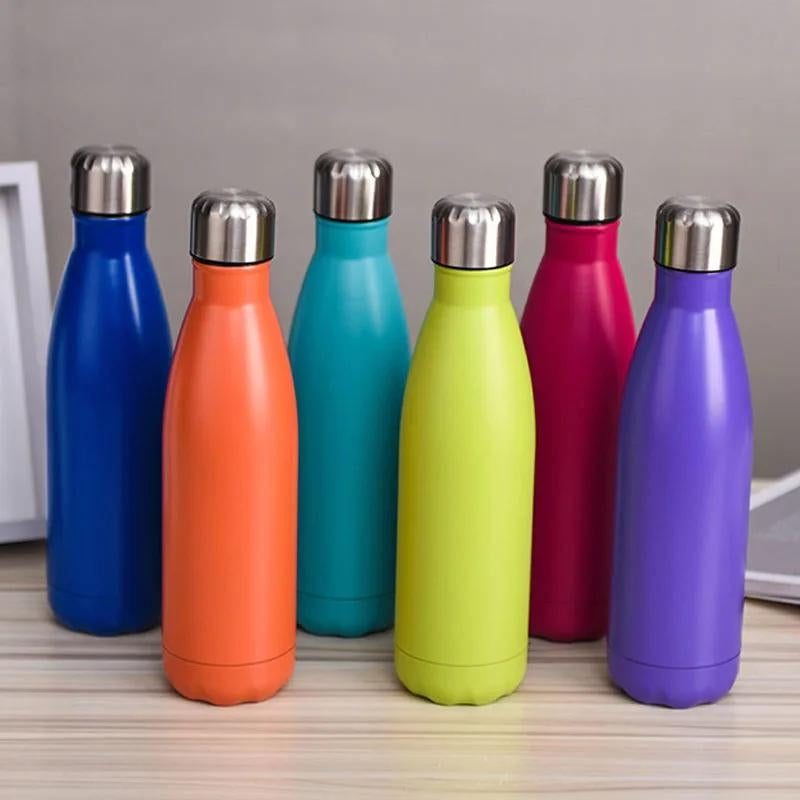 insulated water bottle for kids - Black - Green - Pink - Blue - Light Blue - Sky Blue - Yellow - Purple - Orange - White - Red - Grey - Gray - Gold